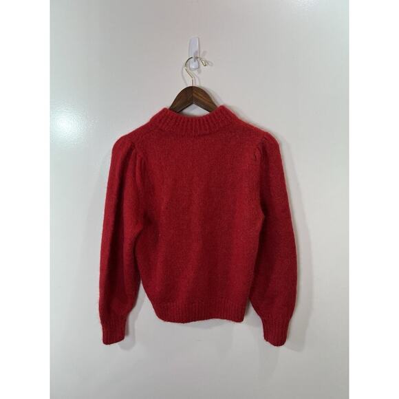 & Other Stories Women’s Wool Alpaca Blend Sweater Size XS Red Vibrant Coquette - Picture 2 of 8